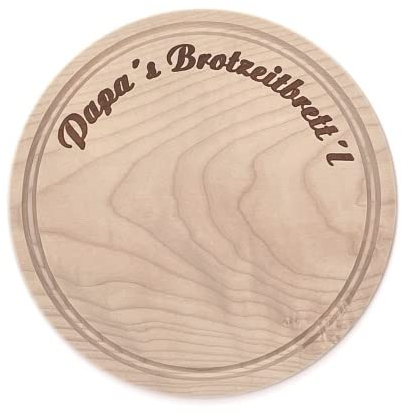 Frühstücksbrett Papa's Brotzeitbrett'l mit Gravur - Frühstückbrett rund - Brett Papa - personalisiertes Brett - Brink Holzspielzeug