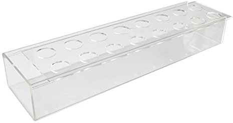 Jarrón de flores de acrílico rectangular decorativo florero largo rectangular