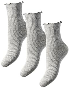 Pieces Pcafia 3 Pack Socks Noos Calzini, Chiaro Grigio Melange, Taglia Unica (Pacco da 3) Donna