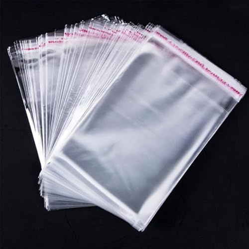 EIYVPRA 200pcs Bolsas de Celofán Transparentes Plastico Bolsas de Celofan Autoadhesivas Bolsas Plastico OPP con Adhesivo para Regalos Caramelo Galletas de Boda Bocadillos Chocolates(10 * 12+3cm)