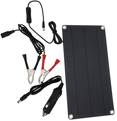Solpanel, 10W Solpanel Solbatteriladdare med Fläktar för Utomhus