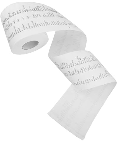 SUPVOX Elementary English Word Toilet Roll for Kids Vocabulary Learning Fun Bathroom Tissue Educational Home School Use 1 Roll