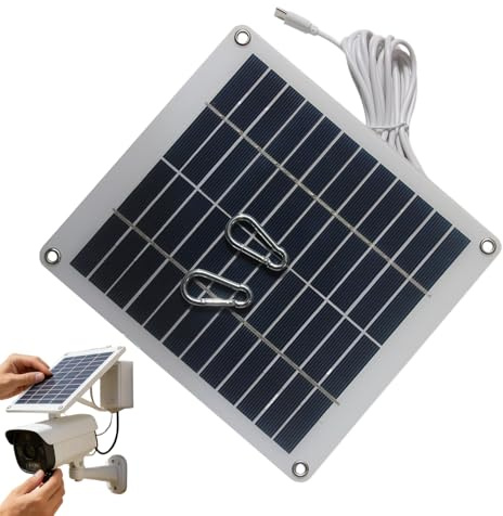 50 W 12 V typ C vattentät solpanel - campingutrustning för säkerhetskamera | vandring, backpacking, resor, nödsituation, festival, bil, strömavbrott, Compatib
