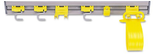 Rubbermaid Commercial Products, 34 inch Closet/Wall Organizer/Tool Holder for Brooms, Brushes, Dustpans