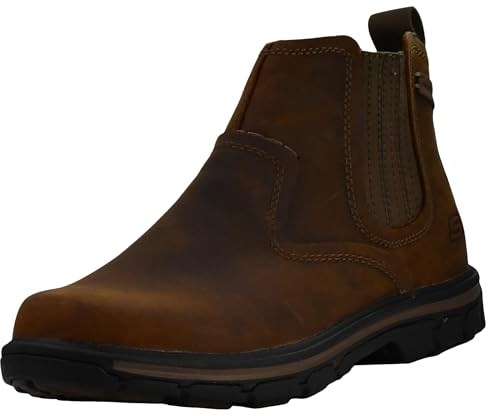 Skechers Men's Relaxed Fit Segment - Dorton, Dark Brown, 9
