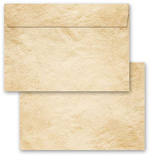 Motiv-Briefumschläge OLD STYLE, 10 Stück C6 (162x114 mm) Briefumschläge ohne Fenster, Selbstklebend mit Abziehstreifen