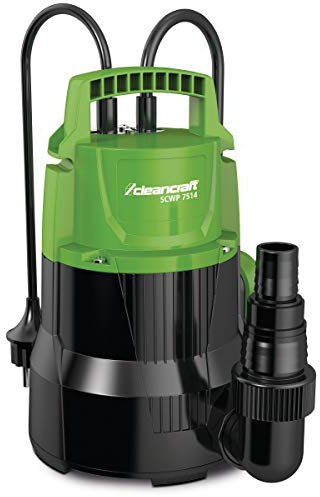 Cleancraft Tauchpumpe SCWP 7514 Fördermenge 233 l/h, Kunststoffgehäuse, für Klarwasser, mit Schwimmerschalter, 7520100