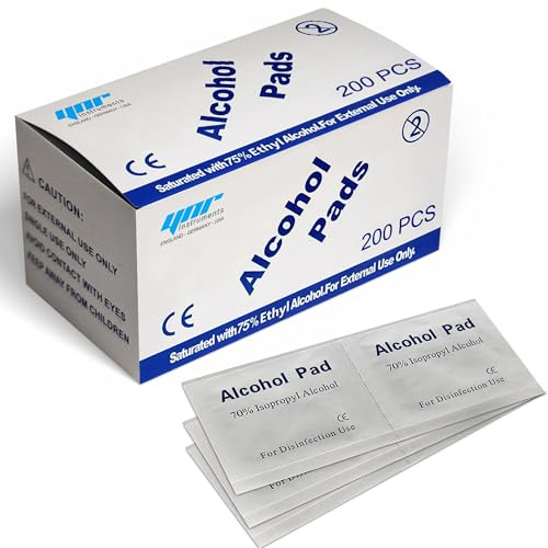 Anself 50 100 200 500 Pièces Alcool Préparateur Coussinets Antiseptique Stérilisation Gaze Lingette Nettoyant Po ynr (6) (500)