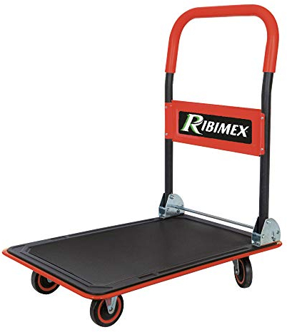 Ribimex PRCDT150 - Carro Plegable con 4 Ruedas, Carga máxima de 200 kg