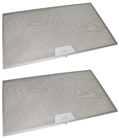 2X Cooker Hood Metal Grease Filters 506MM x 300MM Compatible with AEG, Beko, Belling Extractor Fan Vent Silver Aluminium Mesh Replacement Spare Part