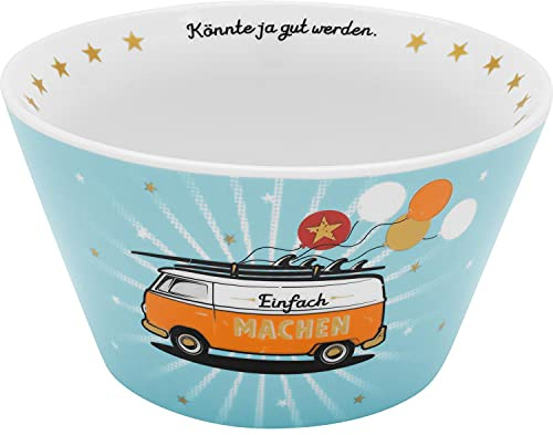 H:)PPY life 47383 skål buss, porslin, höjd 7,8 cm, diameter 13,5 cm