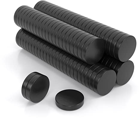 JAWA Mini Magnete 5x1mm Schwarz - Kühlschrankmagnete Mit Starkem Halt - Hochqualitative Neodym - Extra Stark für Magnettafel, Haushalt, Werkstatt & Büro (100 Stück)