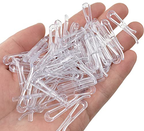 HAHIYO 1.5inch/38mm 200Pcs Clear Plastic U Shape Alligator Clip, Clothespin Fabric Clip Garment Shirt Folding Clip Toothless for Sewing Room Folding Sock Tie Pant Securing Fabric to Comic Book Board
