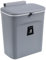 Poubelle à Compost pour Cuisine, Poubelle de comptoir ou sous l'évier, Petite Poubelle à Suspendre avec Couvercle pour Salle de Bain/Chambre (29.5 * 16 * 26cm-gris-1PC)
