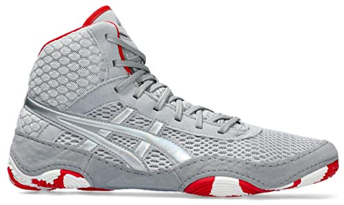 ASICS Women's MATBLAZER Wrestling Shoes, Piedmont Grey/Classic Red, 44 EU