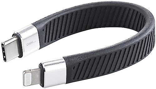 Callstel Apple iPhone Ladekabel: Kurzes, Flexibles Lade-/Datenkabel, USB-C auf 8-Pin, MFi, 45 W, 13 cm (Lightning Ladekabel kurz, extra Kurzes USB-C Lightning Kabel, Kfz Ladegerät)