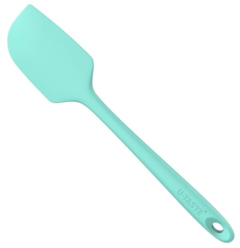 U-Taste Grande Spatule en Silicone: 250℃ Résistant à la Chaleur Maryse Grattoir Flexible et Antiadhésif, Ustensile de Cuisine pour la Cuisson pour Mélanger Remuant Raclant (29cm, Ciel Aqua)