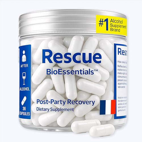 RESCUE® Integratore con Diidromiricetina e L-Cisteina - Recupero Post Festa - 900 mg di DHM per dose - Disintossicazione Epatica Avanzata con Cardo Mariano - Mattine Felici - 72 Capsule