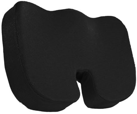 7VSTOHS Cojín de Asiento Ortopédico, Espuma con Memoria Ergonómica, Alivio del Dolor de Espalda para Silla de Oficina, Silla de Ruedas, Asiento de Coche, Cojín para Coxis, Ciática, Hemorroides