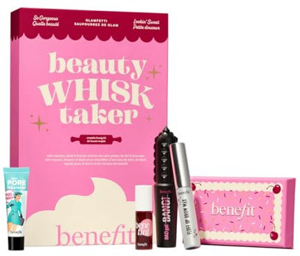 Benefit Beauty Whisk Taker Gift Set including Minis of the POREfessional primer, BADgal BANG! mascara, Hoola bronzer