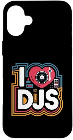 Giradischi in vinile I Love DJs Passion Custodia per iPhone 16 Plus