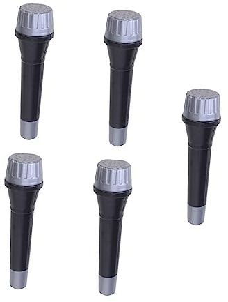 Hemobllo 5 pièces Lot de Microphones Simulés pour Garçon Fille Jouets Éducatifs Sécurisé Accessoires Karaoké Garçon Fille pour Développement Chant et Expression