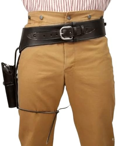 Jorzer Cowboy hölster läder cowboy pistolbälte justerbart västerländsk pistolbälte för cosplay maskerad fest kaffe
