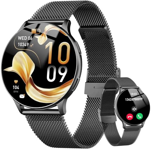 Montre Connectée Femme avec Appel Bluetooth, 1.32 Smartwatch avec Fréquence Cardiaque/SpO2/Sommeil Montre, 120+ Mode Sportifs Montre, IP68 étanche Fitness Podomètre Compatible pour Android iOS