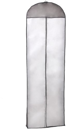 HIMRY 186 cm längd andningsbart skyddsfodral för kläder och bröllopsklänningar, aftonklänningar, klänningar, kostymer, jackor, byxor och kläder längre, svart KXB105 svart