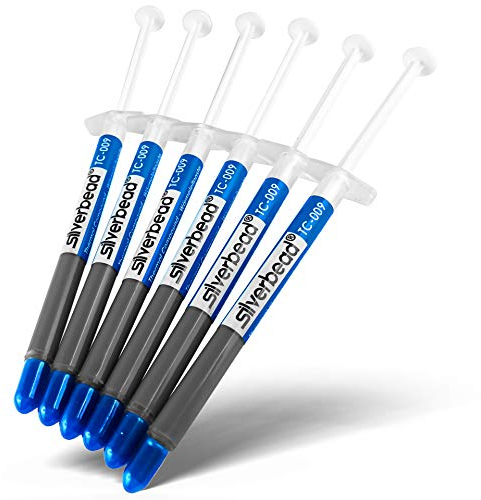 Silverbead Pasta térmica [5 piezas] pasta térmica de alto rendimiento TC-009, para todos los enfriadores de CPU PC GPU LED SMD IC disipador de calor refrigeración por agua portátil y portátil PS4