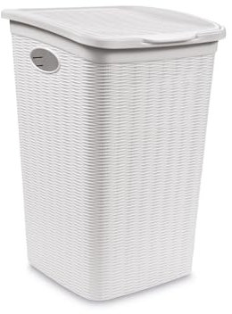 Stefanplast Elegance Porta Biancheria, Bianco, 28.5 x 39 x 54 cm