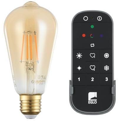 Eglo Connect.z Set of 2 Smart Home E27 LED Light Bulbs, ST64