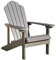 Sonnenstuhl Adirondack Liegestuhl Moderner Adirondack-Stuhl Kunststoff, Komfort Wasserdicht Patio-Hinterhof-Garten im Freien Lounge-Stühle, Einfache Installation, Unterstützt 150 kg ( Color : Gray )