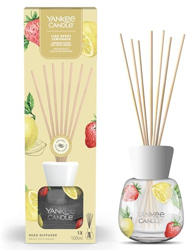 Yankee Candle Signature Diffusore a bastoncini | Limonata ghiacciata con frutti rossi | 100 ml | Fino a 10 settimane di fragranza | Confezione riciclabile | Un regalo perfetto per una donna