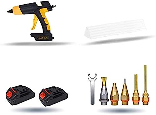 Pistola Per Colla A Caldo 21V 120W Strumento Per Pistola Per Colla A Caldo Senza Fili Con Display Digitale Termostato Batteria Sostituibile Utilizzare Bastoncini Di Colla Da 11 Mm Per La Casa Fai-