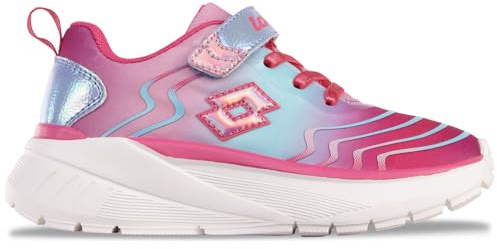 Lotto Sneaker Unisex per Bambini Swervetiv K, Rosa/Multicolore, 26 EU