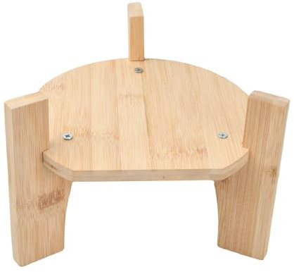 volumoon Soporte Dispensador de Bebidas, Soporte Dispensador de Agua de Vidrio con Base Redonda, Soporte Tetera De Madera Portátil, Soporte Jarra Agua De Madera Duradero para Casa, Fiesta, Bar