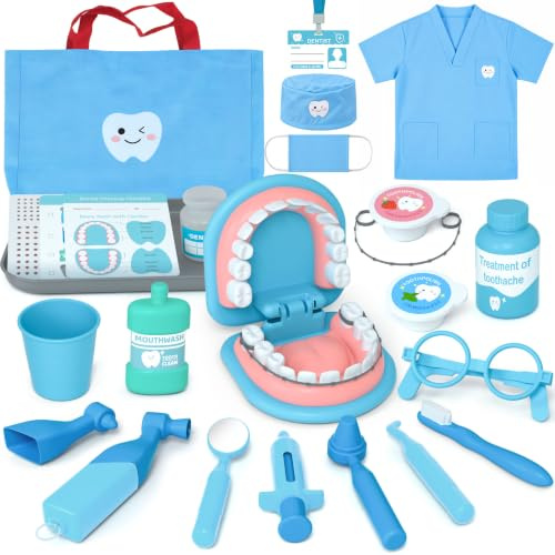 Dentist Play Set for Toddlers 3-5 - Doctor Kit Pretend Play Toys Gifts