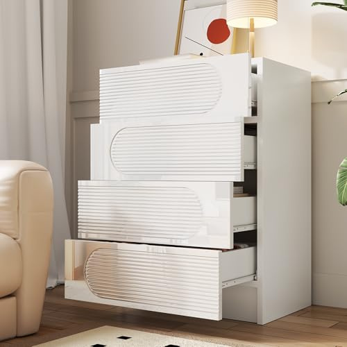 Moderno armadio a 4 cassetti, 60 x 38,5 x 85 cm, pratico spazio per riporre documenti, vestiti e accessori