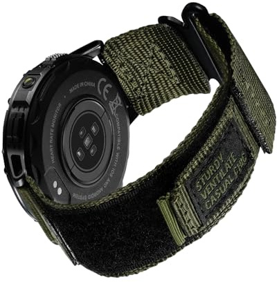 MEGALITH 22mm Nylon Watch Strap Quick-Release: Replacement Watch Band Compatible with Smartwatch and Wristwatch - Adjustable Sport Nylon Strap for Men