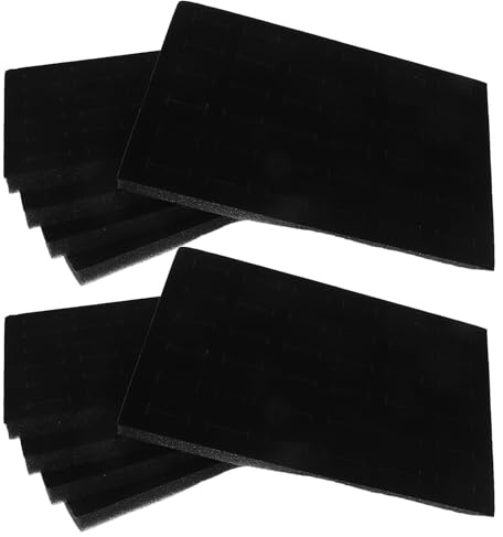 Healeved 10 Unidades Inserto de Esponja 36 Ranuras para Bandeja de Joyas, Diseño Portátil y Compartimentos, Adecuado para Anillos y Pendientes en Cajones o Viajes