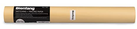 Bienfang Speedball 107 - Rollo de Papel para Dibujo y trazado, 28 g/m², Canario, 150 pies x 18 Pulgadas, para Transferencia, Dibujo, trazado, boceto