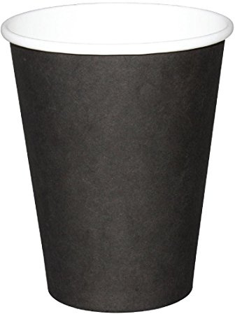 Fiesta Recyclable Hot Cups Single Wall Black - 340ml (12oz) (Sleeve 50)