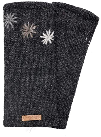 McRon Damen Gestrickte Pulswärmer Floris Anthrazit 95