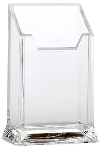 Home-X Acrylic Pen Holder – Multipurpose Clear Acrylic Makeup Brush Holder with Wide Opening and Stable Base for Eyeglasses, Pencils, Tools – Ideal for Desk, Vanity, Bathroom Storage