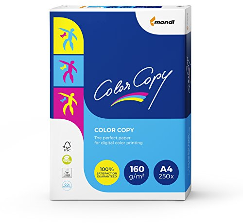 Color Copy Kopierpapier, Farblaserpapier: 160 g/mxb2, A4, 250 Blatt, hochglatt, weiß