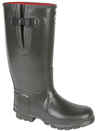 Neoprene Lined Wide Fitting Dark Olive Green Wellies (5)