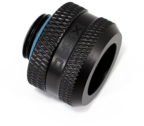 XSPC G1/4 Triple Seal Fitting for 14mm PETG Tubing Matte Black