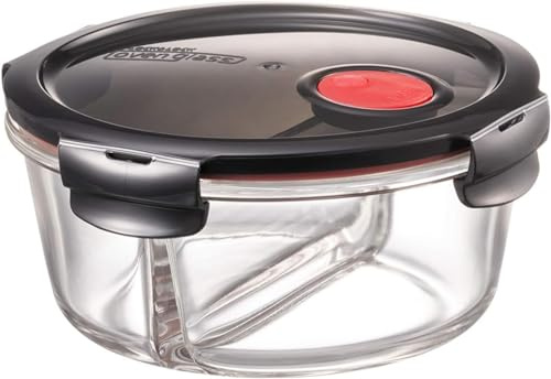 Lock & Lock Frischhaltedosen aus Glas – eckig – mit Deckel und Einsatz für Backofen, Mikrowelle & zum Einfrieren (900 ml)
