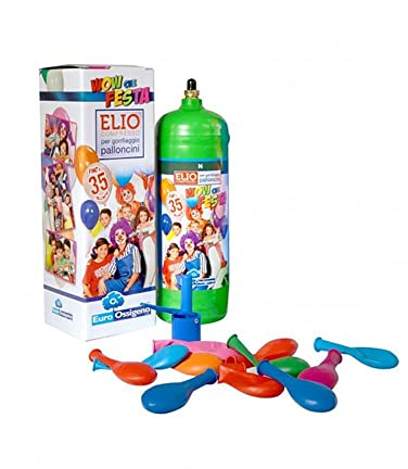 party store s.r.l. bombola elio + 35 palloncini 8 inch multicolor - euroossigeno